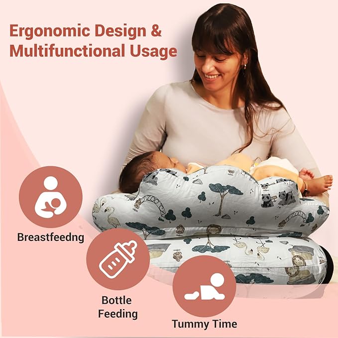 Nursing Pillow for Breastfeeding Mom - Extra Cover with Adjustable Strap, Nursing Pillow