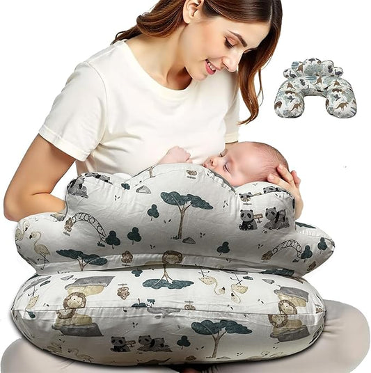 Nursing Pillow for Breastfeeding Mom - Extra Cover with Adjustable Strap, Nursing Pillow