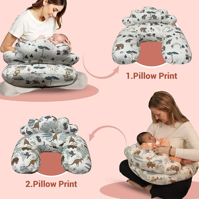 Nursing Pillow for Breastfeeding Mom - Extra Cover with Adjustable Strap, Nursing Pillow